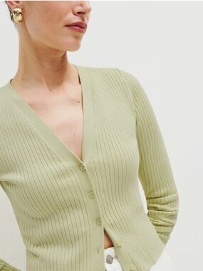Reformation Gilda Cotton Sweater - Limon